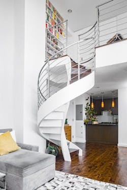 Living area and upper landing of Heavy Metal project Living area and upper landing of Heavy Metal project