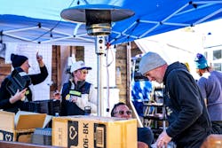The Red Tree Builders/Alair Asheville team volunteers at World Central Kitchen. The Red Tree Builders/Alair Asheville team volunteers at World Central Kitchen.