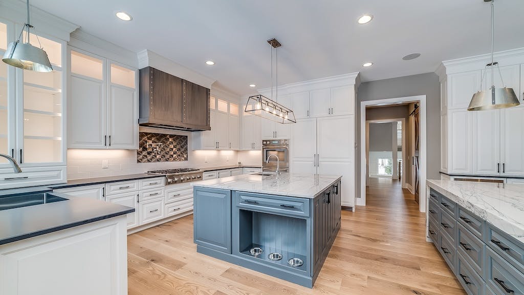 Newly remodeled kitchen that is aging-friendly for homeowners who want to age in place