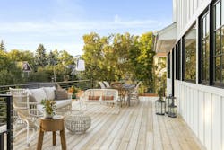 Rear deck on the spec home Rear deck on the spec home