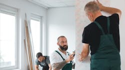 Custom home builders working together on a project Custom home builders working together on a project