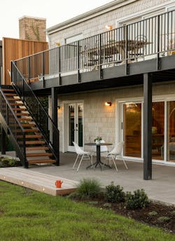 Deck in the back of Lil Shingle Deck in the back of Lil Shingle