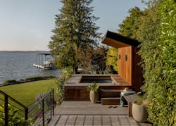 Outdoor hot tub in a Mercer Island renovation by Dyna Builders Outdoor hot tub in a Mercer Island renovation by Dyna Builders