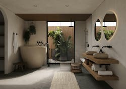 The molokai bathtub and charlotte sink in Concretti Design's best-selling color, latte The molokai bathtub and charlotte sink in Concretti Design's best-selling color, latte