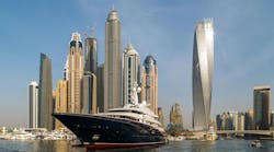 Skyline of Dubai with a luxury yacht | Custom Builder Wealth Report Skyline of Dubai with a luxury yacht | Custom Builder Wealth Report