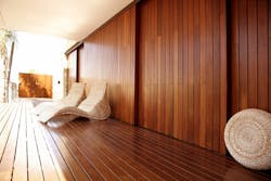 Wood clad spa in luxury home Wood clad spa in luxury home
