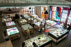 The interior of Judson Studios stained-glass workshop The interior of Judson Studios stained-glass workshop