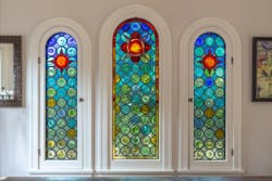 Dining room windows in stained and fused glass | Judson Studios Dining room windows in stained and fused glass | Judson Studios