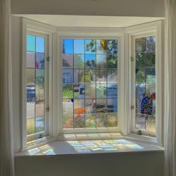 Stained glass bay window | Judson Studios Stained glass bay window | Judson Studios