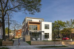 Back and side elevation at Ballston duplex Back and side elevation at Ballston duplex