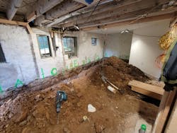 Basement during excavation Basement during excavation