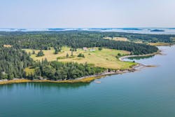 An aerial view of coastal Maine An aerial view of coastal Maine