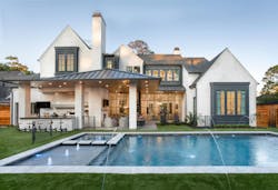 Rear exterior of a custom home by Frankel Design Build in Texas Rear exterior of a custom home by Frankel Design Build in Texas