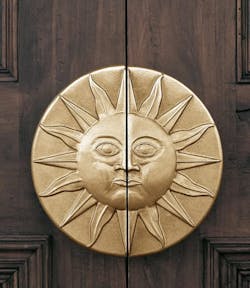 image of custom door hardware in the shape of a sun | Rocky Mountain hardware image of custom door hardware in the shape of a sun | Rocky Mountain hardware