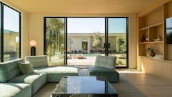 Glass doors in living room at Ridge Design + Build's Sonoma Ventana home Glass doors in living room at Ridge Design + Build's Sonoma Ventana home