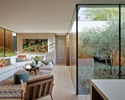 Living room at the Stealth House Living room at the Stealth House