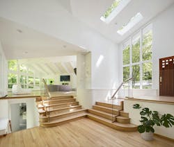 The home’s interior unfolds across multiple mini levels. Rather than flatten the layout, the team embraced the configuration. The home’s interior unfolds across multiple mini levels. Rather than flatten the layout, the team embraced the configuration.