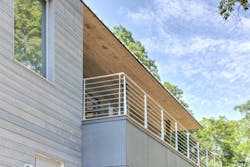 Balcony of architect Wayne Turett's Passive House on Long Island Balcony of architect Wayne Turett's Passive House on Long Island