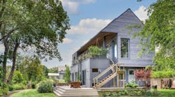 Southeast facade of architect Wayne Turett's Passive House on Long Island Southeast facade of architect Wayne Turett's Passive House on Long Island