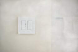 Tight product shot of Lutron's humidity bath sensor unit, showing steam in the room Tight product shot of Lutron's humidity bath sensor unit, showing steam in the room