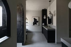 Master bathroom in a wabi sabi designed home by Living with Lolo in Scottsdale Master bathroom in a wabi sabi designed home by Living with Lolo in Scottsdale