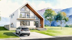 Exterior of the Altadena wildfire-resistant concept home by Essential Habitat Architecture Exterior of the Altadena wildfire-resistant concept home by Essential Habitat Architecture