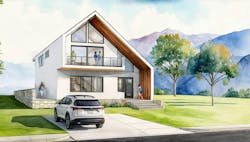 Exterior of the Altadena wildfire-resistant concept home by Essential Habitat Architecture Exterior of the Altadena wildfire-resistant concept home by Essential Habitat Architecture