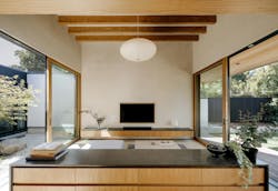 Living room in the Cupertino home Living room in the Cupertino home