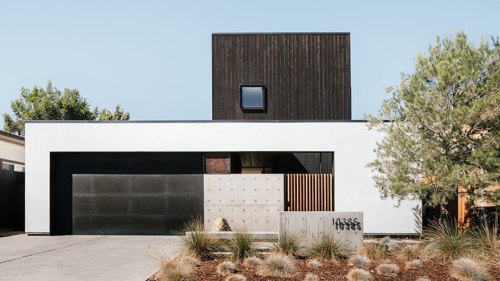 Front elevation of Cupertino custom home