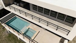 Concrete shown on deck Concrete shown on deck