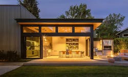 Quincho lit up at night Quincho lit up at night