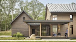 Exterior of a net zero passive house in Durham NH by Kaplan Thompson Architects Exterior of a net zero passive house in Durham NH by Kaplan Thompson Architects