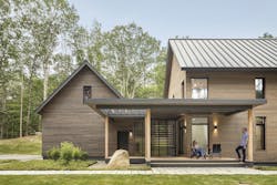 Exterior of a net zero passive house in Durham NH by Kaplan Thompson Architects Exterior of a net zero passive house in Durham NH by Kaplan Thompson Architects