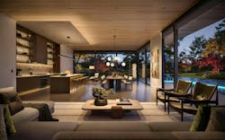 Circadian lighting by Lutron in a home Circadian lighting by Lutron in a home
