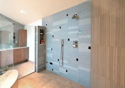 Expanded shower with wellness-driven features Expanded shower with wellness-driven features