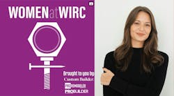 Women at WIRC podcast episode cover, featuring liz miles of WELL for Residential IWBI Women at WIRC podcast episode cover, featuring liz miles of WELL for Residential IWBI