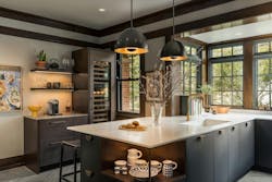 Kitchen designed with layers of light across task areas Kitchen designed with layers of light across task areas