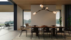 Locus fixture in a dining room setting Locus fixture in a dining room setting