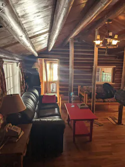 interior of the original log cabin interior of the original log cabin