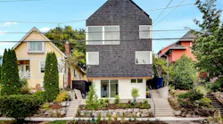 Exterior of a home on a tight lot in Seattle Exterior of a home on a tight lot in Seattle