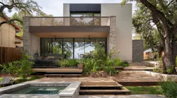 Rear of a new home in Zilker Park Austin Rear of a new home in Zilker Park Austin