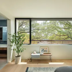 Interior of an Austin home with views of trees Interior of an Austin home with views of trees