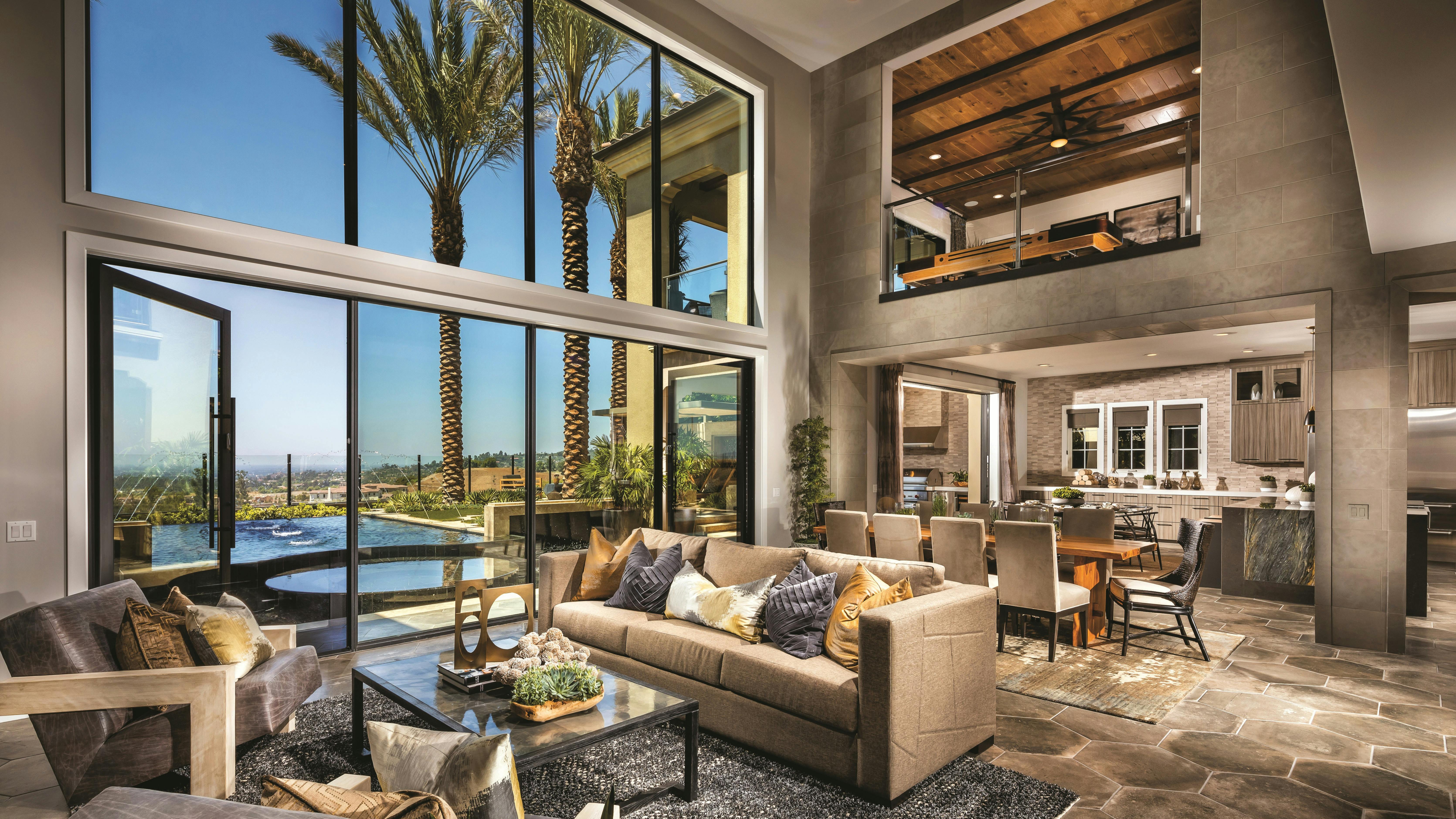 Great room interior of a Toll Brothers home