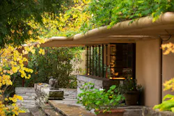 Guest House Living Room windows | Fallingwater Guest House Living Room windows | Fallingwater