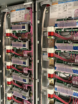 Tight view of a high-tech mechanicals room in a home Tight view of a high-tech mechanicals room in a home