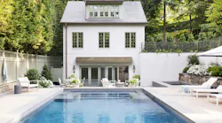 In their third round of renovations at this Washington D.C. Tudor, BarnesVanze designed a 1,200-square-foot structure that acts as a guest suite, pool house, and garage in one.