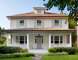 Exterior of a renovated home Exterior of a renovated home