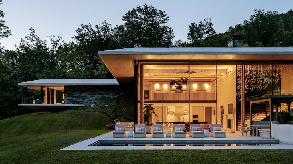 This 9,800-square-foot home in Virgina was built using a mix of natural materials and products inspired by the environment.
