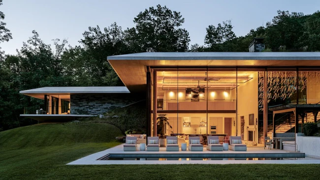 This 9,800-square-foot home in Virgina was built using a mix of natural materials and products inspired by the environment.