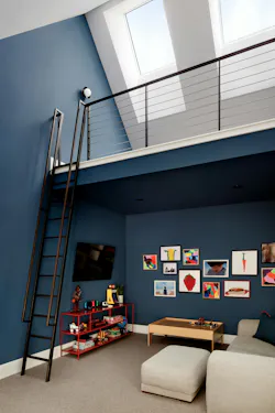 Lofted playroom